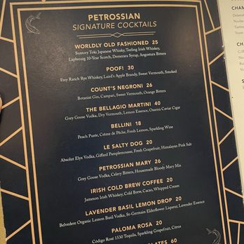 Petrossian Bar - Lounges Near Me - Las Vegas, Nevada