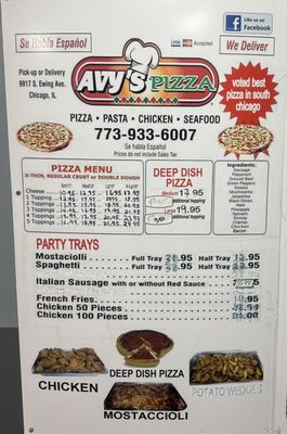 Menu photo 1 Avy's Pizza Chicago, IL