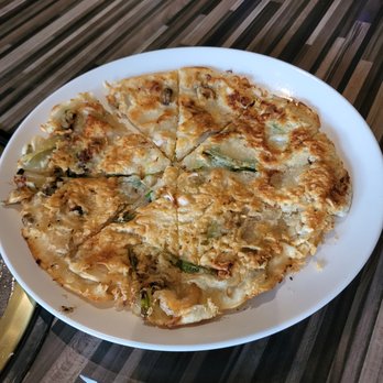 Koreana - seafood scallion pancake - Korean Near Me - Cambridge, Massachusetts Koreana - seafood scallion pancake - Korean Near Me - Cambridge, Massachusetts