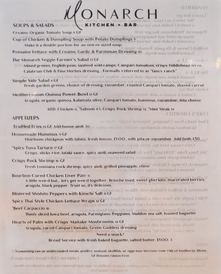 Menu photo 4 Monarch Kitchen & Bar Davenport, IA Menu photo 4 Monarch Kitchen & Bar Davenport, IA