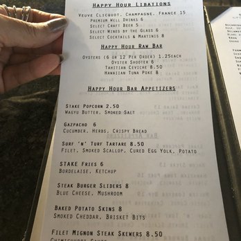 Stake Chophouse & Bar - Happy hour menu - Steakhouses Near Me - Coronado, California Stake Chophouse & Bar - Happy hour menu - Steakhouses Near Me - Coronado, California