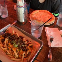 Carne Asada Fries + Cheese Pizza