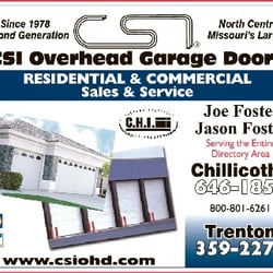 CSI Overhead Doors - North Central Missouris Largest and Second Generation Company