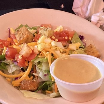 Texas Roadhouse - House salad with honey mustard dressing - Steakhouses Near Me - Pasadena, Texas Texas Roadhouse - House salad with honey mustard dressing - Steakhouses Near Me - Pasadena, Texas
