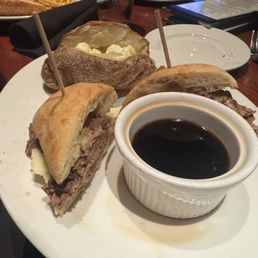 Prime rib sandwich with baked potato, both were excellent!