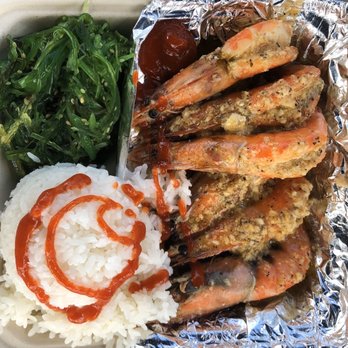 Wake Up Delicious - Garlic butter shrimp with seaweed salad - Hawaiian Near Me - Hanalei, Hawaii Wake Up Delicious - Garlic butter shrimp with seaweed salad - Hawaiian Near Me - Hanalei, Hawaii