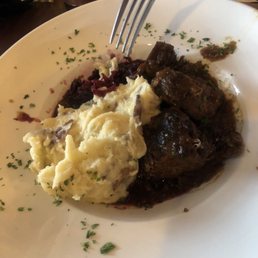 From the Octoberfest menu!  Beef mashed potatoes with raisins - excellent!
