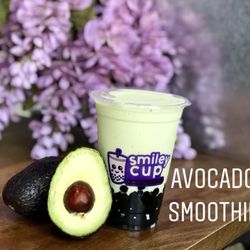 Smiley Cup - Avocado Smoothie with Boba