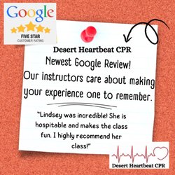 Desert Heartbeat CPR - Google Reviews