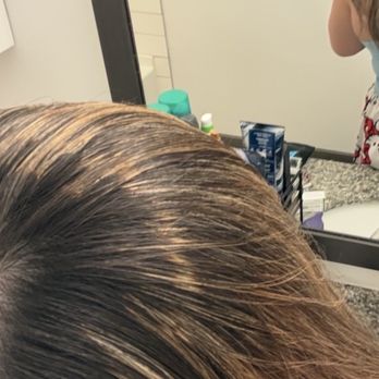 Evada Hair Bar - I don't know what this random line in my hair is. And also the color. - Hair Salons Near Me - Hanover, Maryland Evada Hair Bar - I don't know what this random line in my hair is. And also the color. - Hair Salons Near Me - Hanover, Maryland
