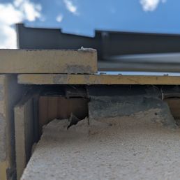 Frame overhanging foundation... never even sealed the exterior either?!