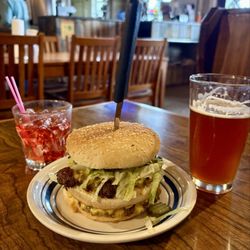 Pioneer Saloon & Restaurant - Burger special, amber beer and specialty cocktail