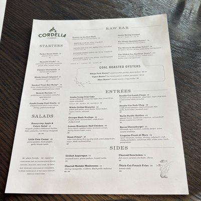 Menu photo 2 Cordelia Fishbar Washington, DC, DC Menu photo 2 Cordelia Fishbar Washington, DC, DC