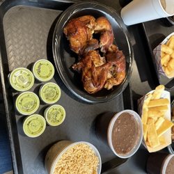 El Pollon II - Full Chicken with Peruvian Fried Rice and Black Beans!