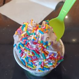Mixed berry cup with sprinkles