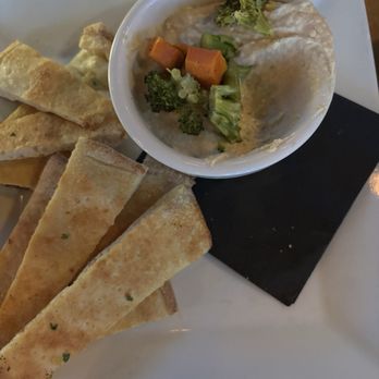 Brick & Beam - Hummus plate with fresh Hummus and Pita - Bars Near Me - Quincy, Massachusetts