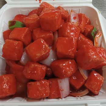 PanPan Wok - Sweet And Sour Tofu is excellent. It's fried to a crispy crust and has a lightly sweet sauce. - Chinese Near Me - Victorville, California