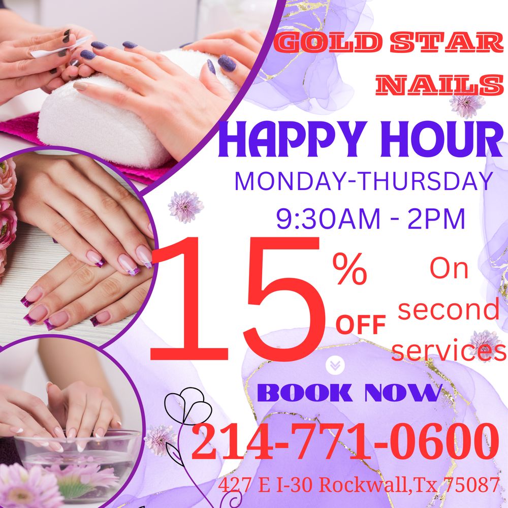 Gold Star Nails