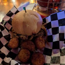 Mile high burger... delicious Mile high burger... delicious