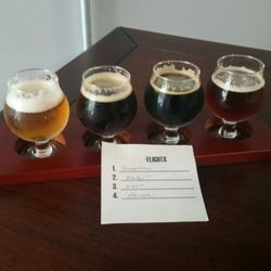 Eerie Abbey Ales - Flight. L 2 R: Bradford, Abbot, Nocturnal, and Prior