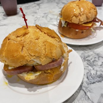 Happy Day Cafe - Pineapple Bun sandwiches - Hong Kong Style Cafe Near Me - Richmond, British Columbia Happy Day Cafe - Pineapple Bun sandwiches - Hong Kong Style Cafe Near Me - Richmond, British Columbia