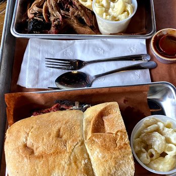 The Crossroads BBQ - Pulled pork (large) and "Gaucho style" brisket sandwich (large). This is what you get for $50 with two sodas. - Barbeque Near Me - Carmel, California The Crossroads BBQ - Pulled pork (large) and "Gaucho style" brisket sandwich (large). This is what you get for $50 with two sodas. - Barbeque Near Me - Carmel, California