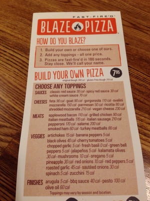 Menu photo 6 Blaze Pizza Austin, TX