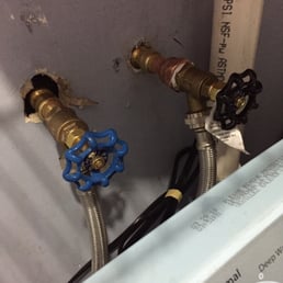 After: washer connection burst and re-soldering