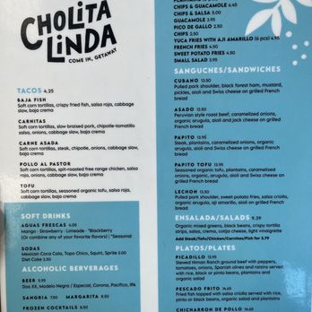 Cholita Linda - menu - Latin American Near Me - Oakland, California Cholita Linda - menu - Latin American Near Me - Oakland, California
