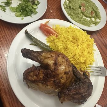 Hummus House - 1/2 of the whole roasted chicken plate- with rice Jalapeno/ cilantro hummus & salad. - Mediterranean Near Me - Hawthorne, California Hummus House - 1/2 of the whole roasted chicken plate- with rice Jalapeno/ cilantro hummus & salad. - Mediterranean Near Me - Hawthorne, California
