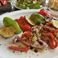 Wild Oregano - Grilled Calamari with Grilled Vegetables