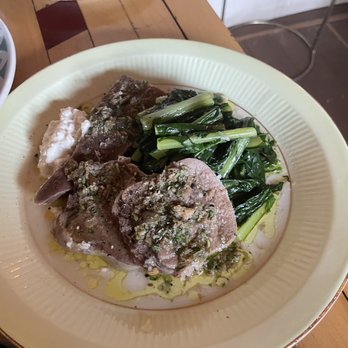 Le Comptoir du Vin - Poached ox tongue al dragoncello with dandelion greens - Wine Bars Near Me - Baltimore, Maryland