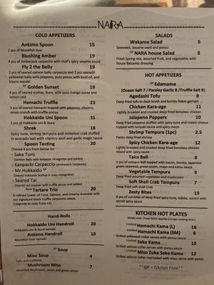 Menu photo 3 Nara San Francisco, CA