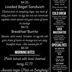 Breakfast and Coffee Menu. Breakfast served all day