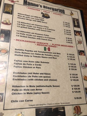 Menu photo 3 Manne's Biergarten Playa del Carmen, ROO