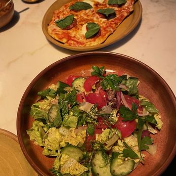 The Global Ambassador - Greek salad and flatbread. - Hotels Near Me - Phoenix, Arizona