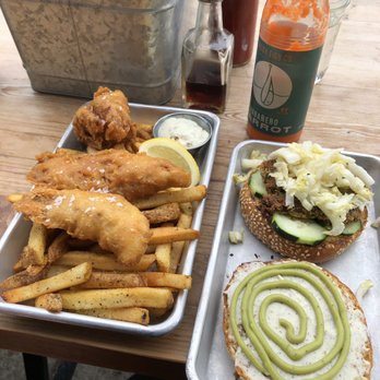 Hook Fish - Fish and Chips and Dungeness Crab Burger - Seafood Near Me - San Francisco, California