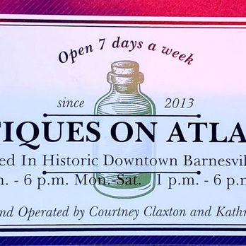 Antiques on Atlanta - Business card - Used, Vintage & Consignment Near Me - Barnesville, Georgia