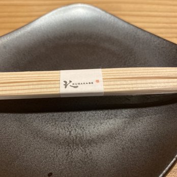 KUSAKABE - Little logo paper with their name wrapped on their chopsticks - Sushi Bars Near Me - San Francisco, California KUSAKABE - Little logo paper with their name wrapped on their chopsticks - Sushi Bars Near Me - San Francisco, California