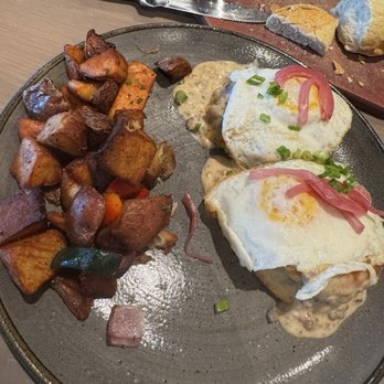 Firebirds Wood Fired Grill - Biscuits with Sausage Gravy* - Seafood Near Me - Annapolis, Maryland