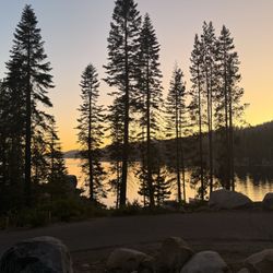 Rancheria Campground - Nightfall at the lake