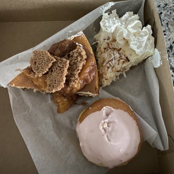 Charlotte’s Cafe - Peach cobbler cheesecake, coconut cream pie, mixed berry filled doughnut. - Breakfast & Brunch Near Me - Berkeley Springs, West Virginia Charlotte’s Cafe - Peach cobbler cheesecake, coconut cream pie, mixed berry filled doughnut. - Breakfast & Brunch Near Me - Berkeley Springs, West Virginia