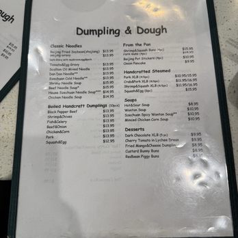 Dumpling & Dough - 7/12/25 menu - Chinese Near Me - San Carlos, California