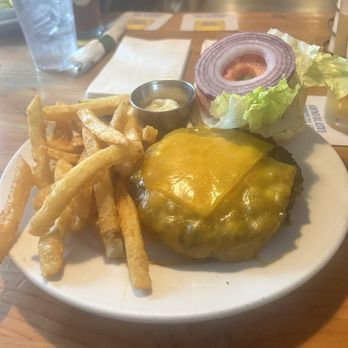Lures Riverfront Restaurant - Cheese burger with fries - Bars Near Me - Jensen Beach, Florida Lures Riverfront Restaurant - Cheese burger with fries - Bars Near Me - Jensen Beach, Florida