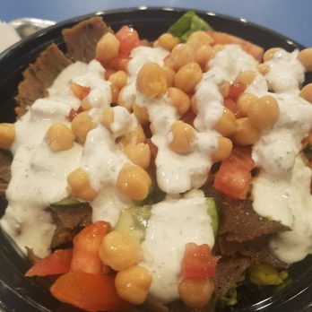 Santorini's - Gyro meat bowl with tzatziki - Greek Near Me - Farmington, Utah Santorini's - Gyro meat bowl with tzatziki - Greek Near Me - Farmington, Utah