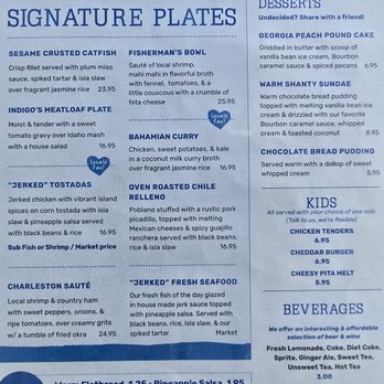 Indigo Coastal Shanty - Menu - New American Near Me - Brunswick, Georgia Indigo Coastal Shanty - Menu - New American Near Me - Brunswick, Georgia