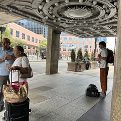 Greyhound Bus Lines - All this people waiting for a bus the never show up