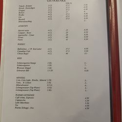 Zebra Bar - Menu