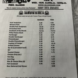 Menu page 1