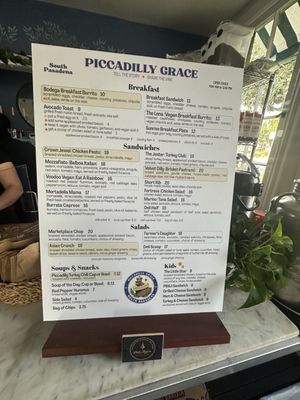 Menu photo 8 Piccadilly Grace South Pasadena, CA Menu photo 8 Piccadilly Grace South Pasadena, CA